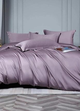 Постельное белье семейный meriset lilac fog premium сатин однотон (550663)
