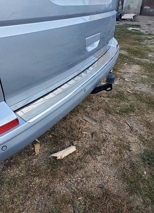 Накладка на задній бампер omsa глянець (1 двері, нерж) для volkswagen t6 2015-2024 рр