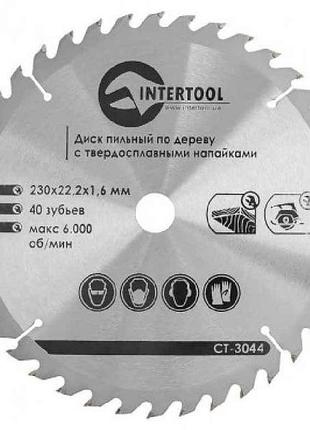 Диск по дереву 230х30мм 40 зубьев ct-3046 тм intertool
