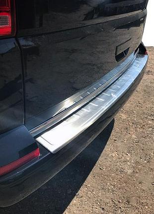 Накладка на задній бампер omsa мат (1 двері, нерж) для volkswagen t6 2015-2024 рр