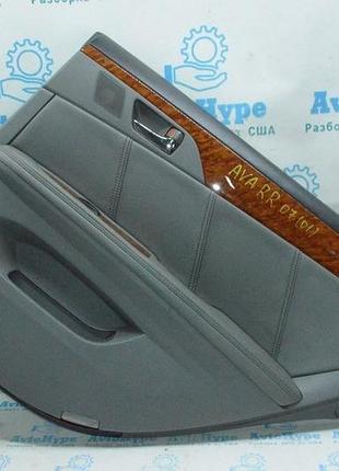 Обшивка двери (карточка) зад прав toyota avalon 05-12 серая с коричн.деревом (01)