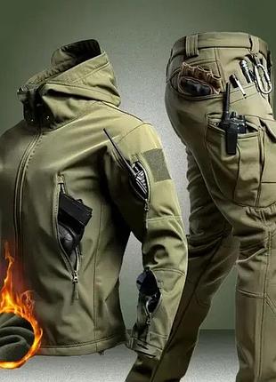 Костюм тактичний софтшелл оливковый форма softshell олива