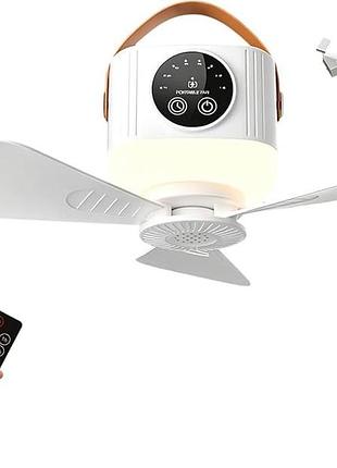 Портативный вентилятор для палатки 7200mah с led-подсветкой type-c подвесной