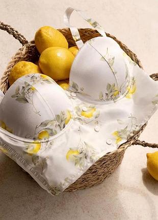 Бюстьє intimissimi з натурального шовку з лимонним принтом vacanze italiane. модель giada
