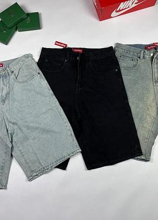Шорти supreme унісекс — базові літні шорти для хлопців і дівчат, чорні, сині, блакитні сині, м