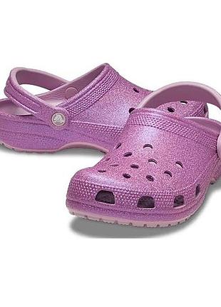 Crocs сабо  classic iridescent glitter hydrangea