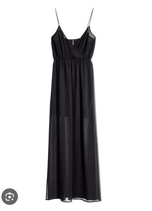 Платье сукня чёрное шифоновое h&amp;m