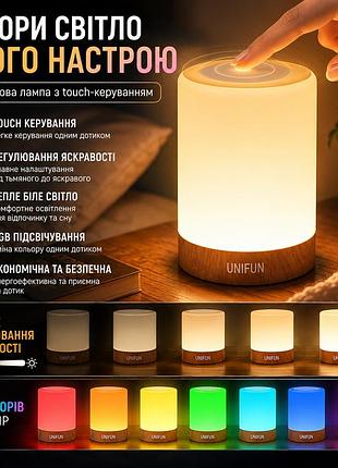 Прикрованная лампа с регулировкой яркости, теплым белым светом и rgb-подсветкой, меняющей цвет, для спален и гостиных