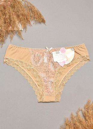Трусы женские гипюровые бежевого цвета р.l/xl 207793k