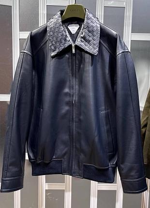 Чоловіча куртка з натуральної тканини bottega veneta
