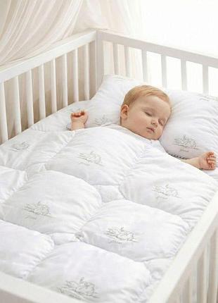 Ковдра дитяча у ліжечко 100х135 см soft papaella штучний пух, гіпоалергенна, супер м'яка тепла
