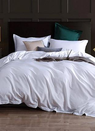 Постельное белье евро meriset white premium сатин однотон (550384)