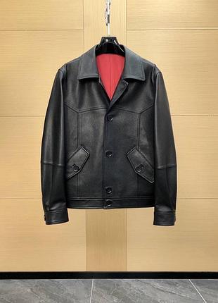 Чоловіча шкіряна куртка brunello cucinelli