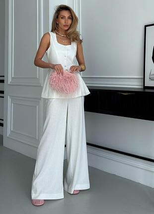 Костюм jadone fashion анна xs белый