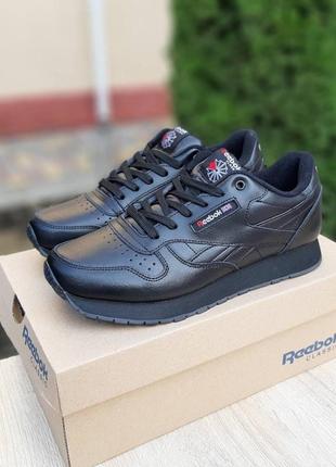 Кроссовки reebok classic черные2 фото