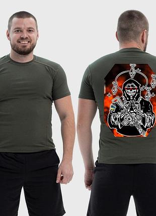 Мужская тактическая футболка с принтом sunset goons вера в характер огонь скелет мины, хаки xs
