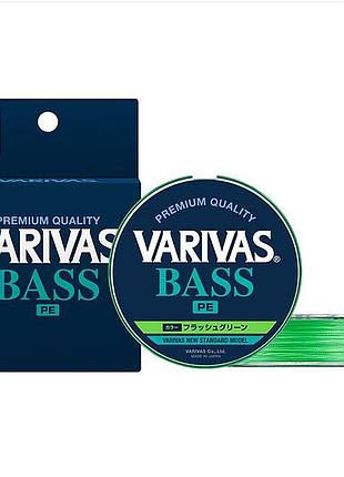 Шнур varivas bass pe x4 flash green 150m 13.5kg 0.235mm #2.0 (va 19505)