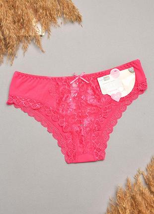 Трусы женские гипюровые малинового цвета р.l/xl 207798k