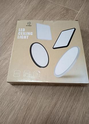 Светодиодный led светильник потолочный квадратный 23x23 см, 6500к, ip44