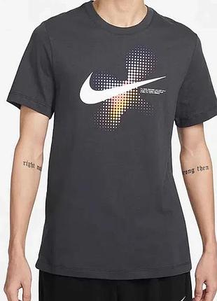 Футболка nike men logo print regular fit crew-neck t-shirt fq7999-060 l
