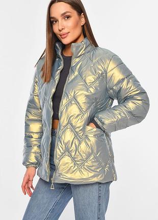 Куртка жіноча демісезонна м'ятного кольору р.3xl 196000k