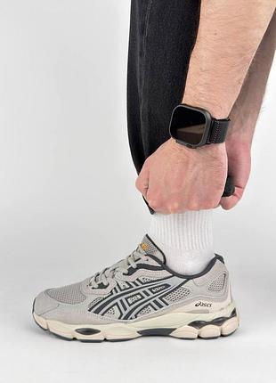 🐻 мужские кроссовки asics gel-nyc light grey black