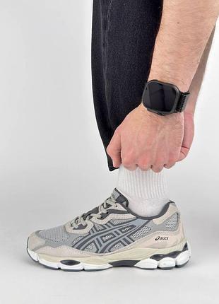 🐻 чоловічі кросівки asics gel-nyc beige grey