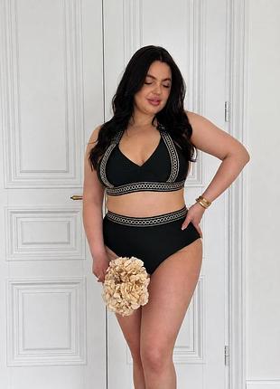 ⭐⭐⭐⭐⭐ 
красивый раздельный купальник на завязках батал большой размер plus size 🌊 sw4063