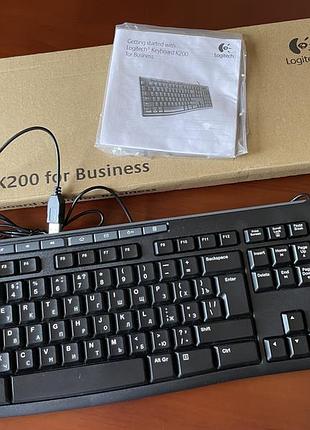 Клавіатура logitech k200 for business з мультимедійними клавішами