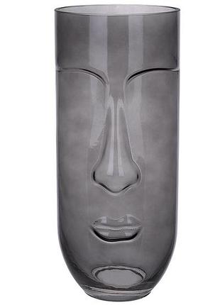 Ваза bona di face 591-399 28 см сіра