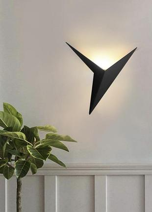 Бра led 28121 чорний 9х20х20 см.