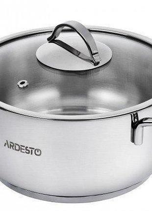 Кастрюля со стеклянной крышкой ardesto blaсk mars ar-0730-s 3 л 20 см