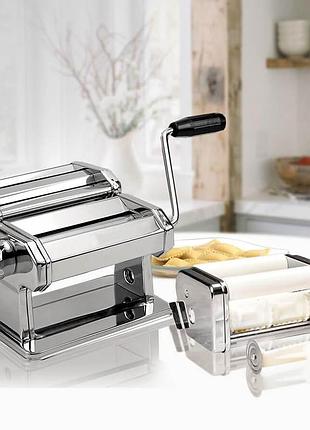 Лапшерезка с насадкой для равиоли maestro mr-1679r 12,7х 19,5х13,5 см серебристая