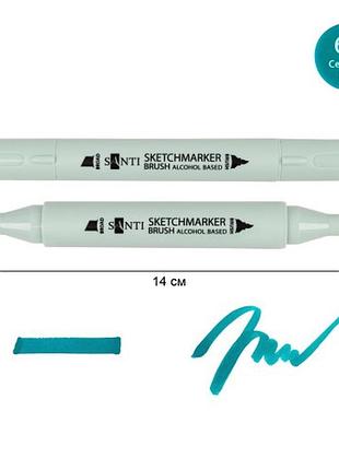 Маркер спиртовий santi brush sa-63 390977 блакитний