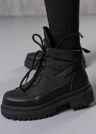 Ботинки женские fashion troktsky 3859 39 размер 25 см черный