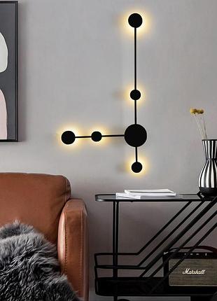 Бра led 27651 чорний 7х47х75 см.