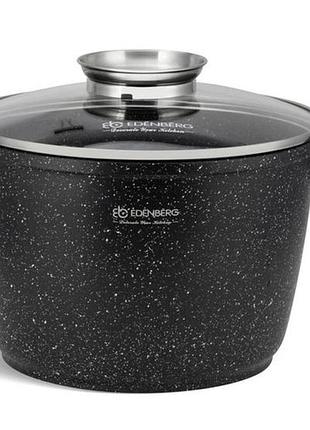 Кастрюля з кришкою edenberg eb-8191 4 л 20 см чорна