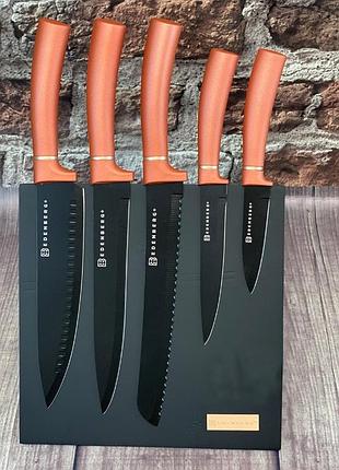 Набір кухонних ножів edenberg eb-11007-bronze 6 предметів бронзовий