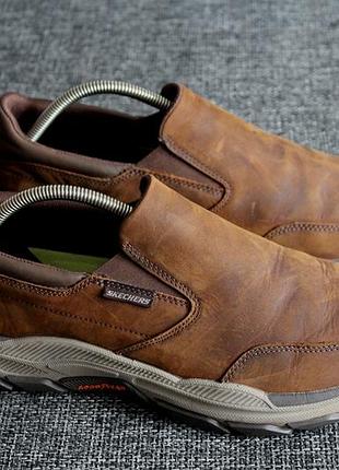 Кросівки туфлі skechers calum оригінал нат шкіра!