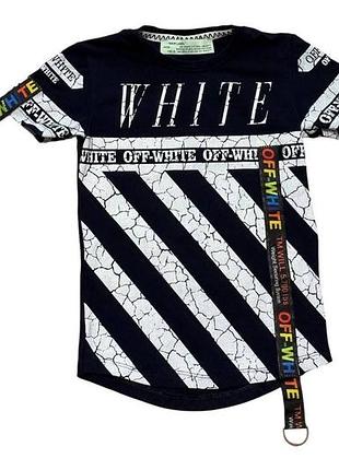 Off white футболка детская синяя р. 110