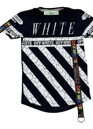 Off white футболка дитяча синя розмір 110