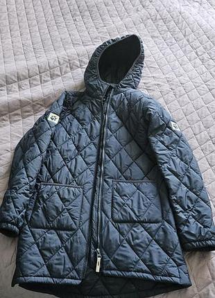 Куртка демісезонна унісекс, jack wolfskin, синя, розмір 140