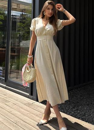 Платье jadone fashion элия m бежевое