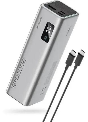 Power bank повербанк cuktech pb200 20000mah 85w быстрая зарядка для ноутбуков и телефонов (сток европа)