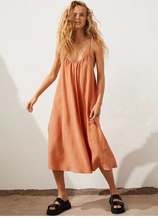 Сарафан легкий h&amp;m миди свободного кроя из лиоцелла размер xs/s
