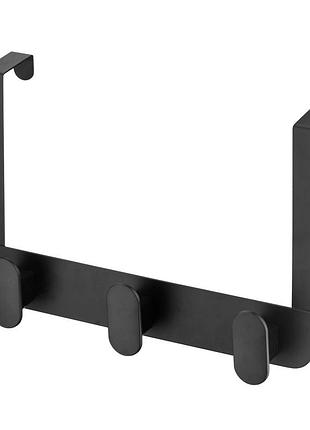 Дверная вешалка на 3 крючка ardesto minimalism arhb3109b 30x3x20 см черная