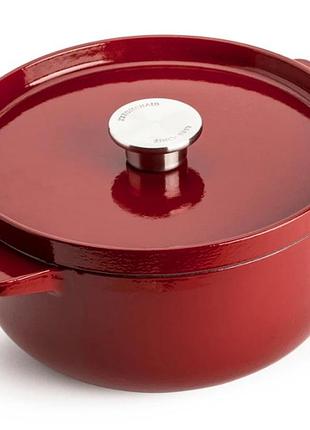 Кастрюля з кришкою kitchenaid сс006060-001 26 см 5.2 л червона