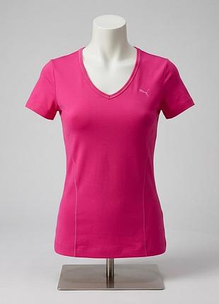 Жіноча спортивна футболка puma drycell рожевий/фуксія xs–s/м еластична