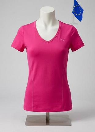 Жіноча спортивна футболка puma drycell рожевий/фуксія xs–s/м еластична