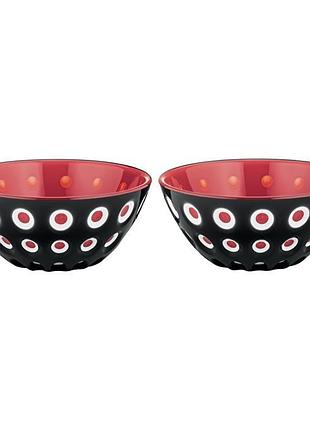 Набор салатников guzzini le murrine 279412146 2 предмета 12 см черный